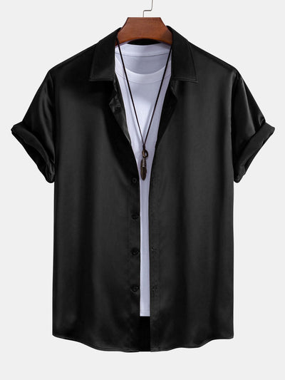 Arcario® | Satin Button Up Shirt