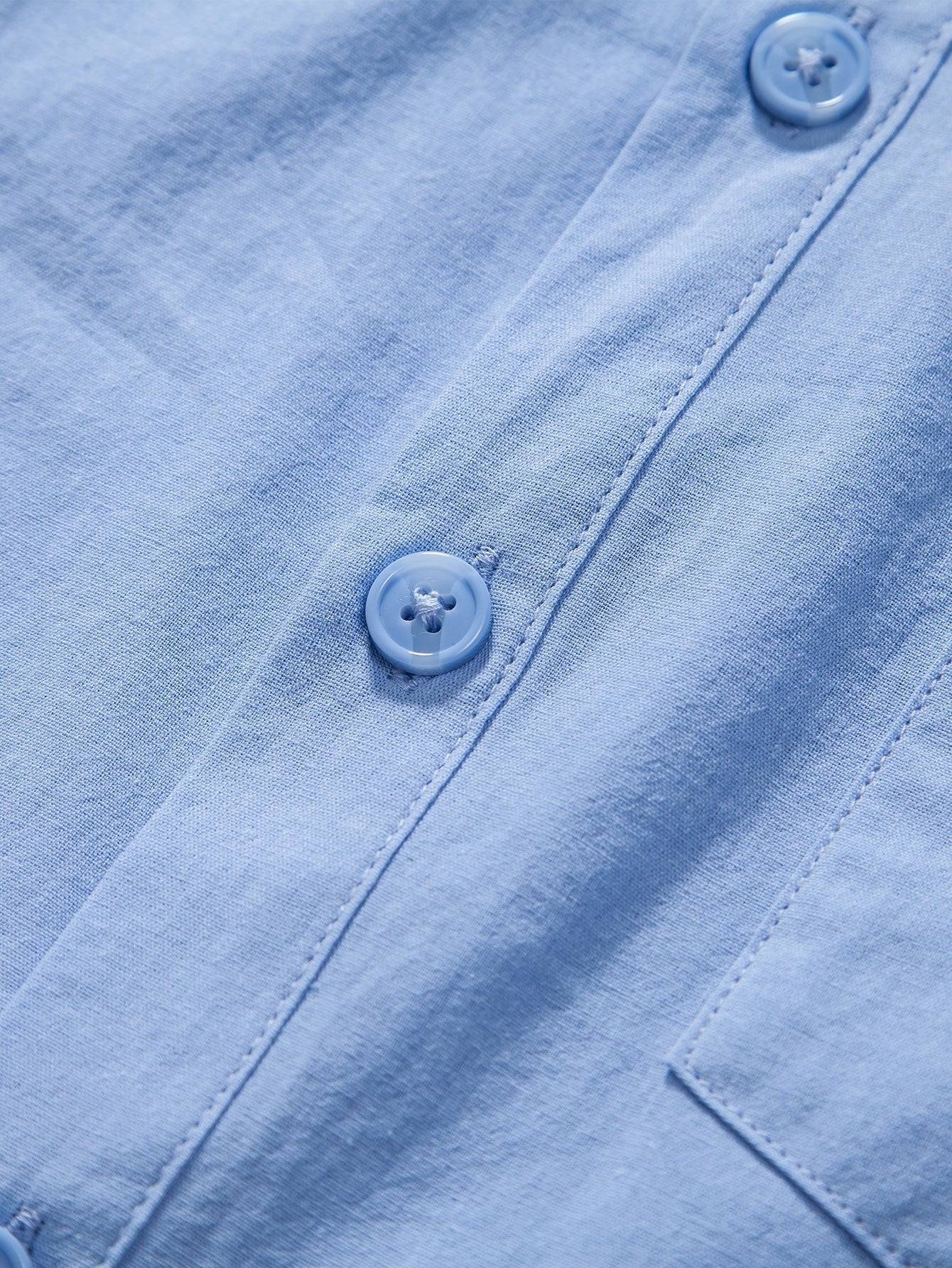 Aniruddha® | Long Sleeve Linen Look Henley Collar Shirt