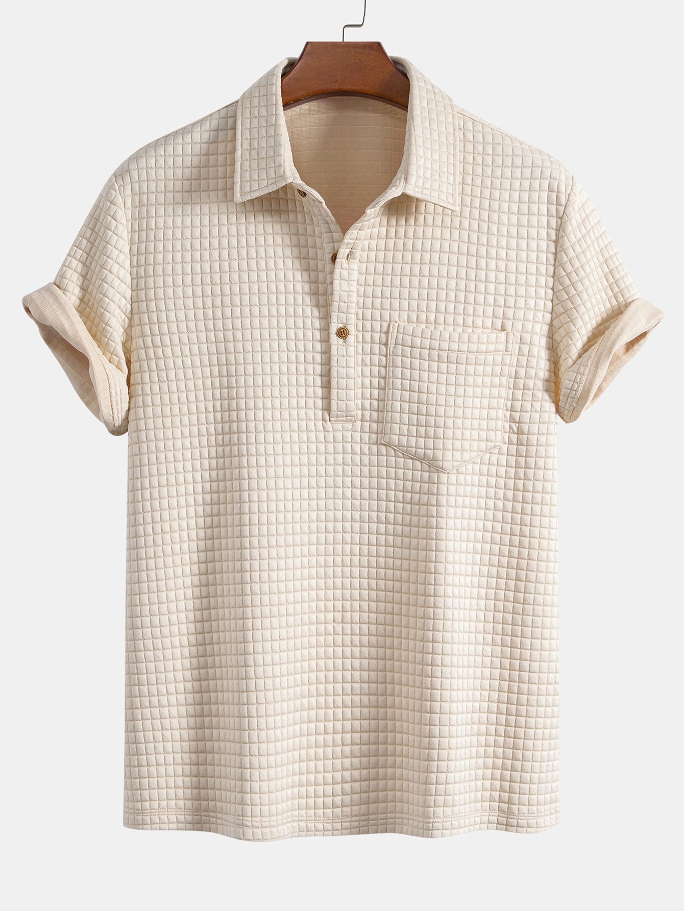 Everett | Waffle Polo With Pockets