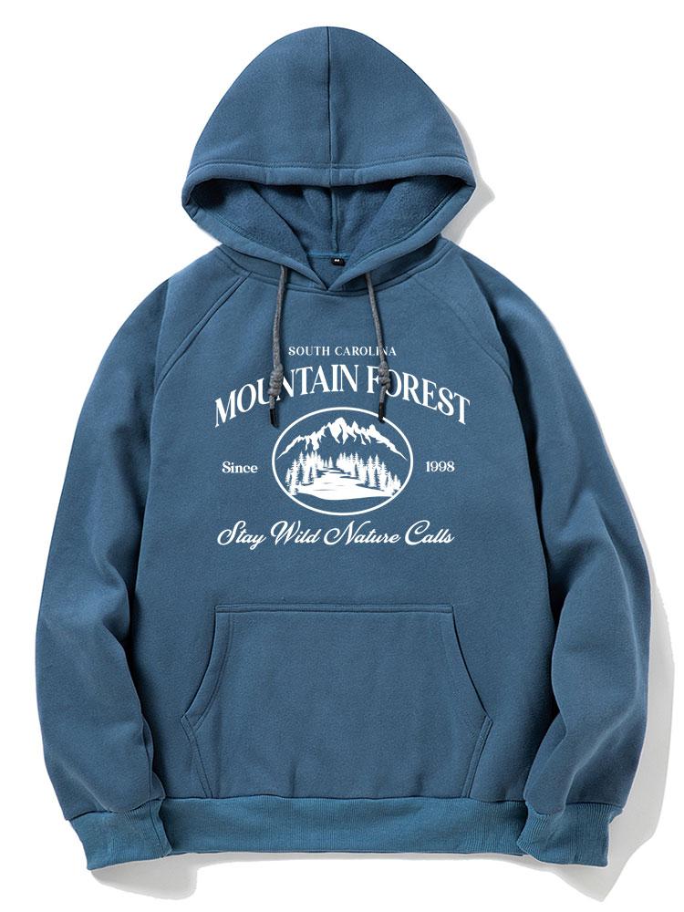 Niall | Mountain Slogan Print Hoodie