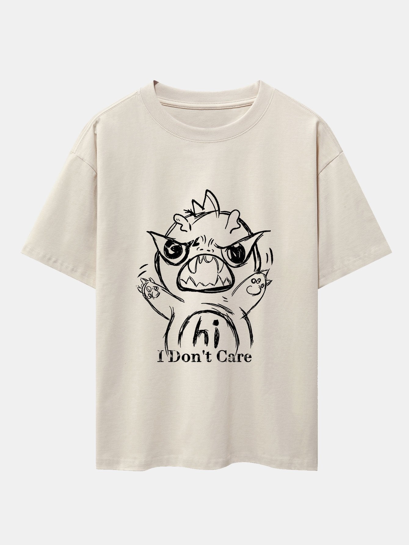 Ignacio® | Cartoon Dinosaur Print Drop Shoulder Oversize T-Shirt