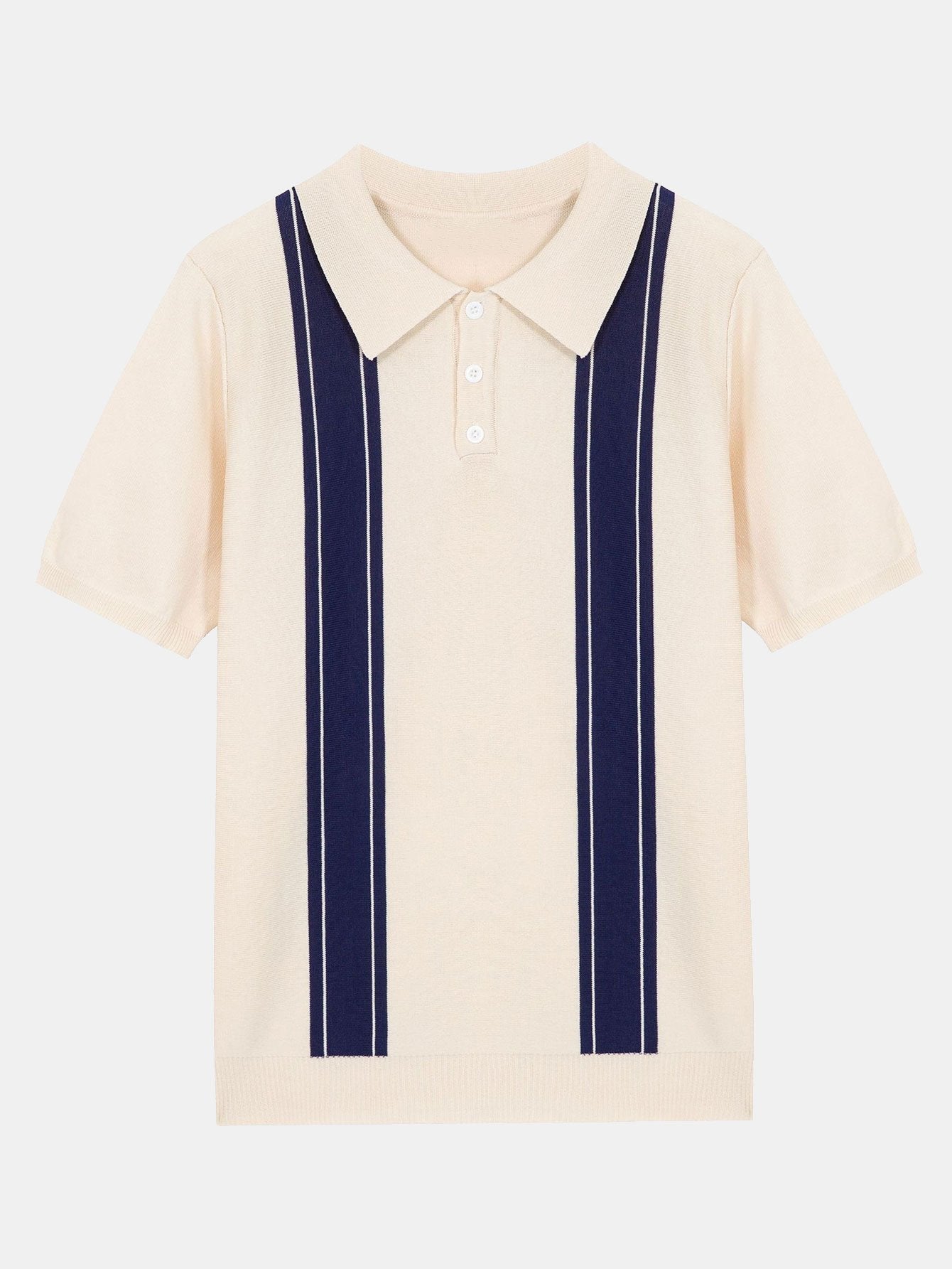 Ezra | Striped Short Sleeve Sweater Polo