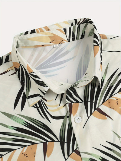 Alured® | Leaf Print Button Up Shirt