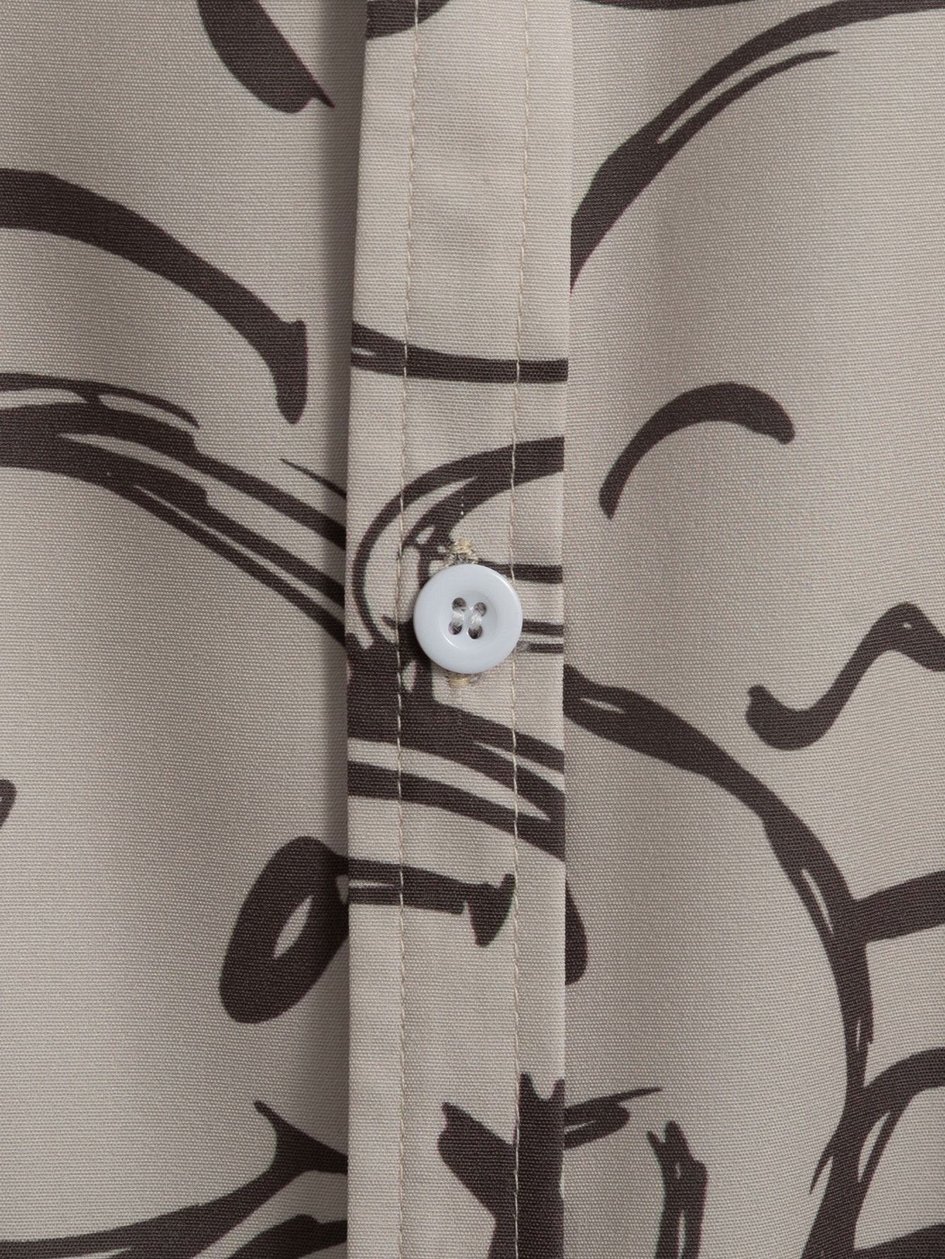 Alphonso® | Smiley Print Button Up Shirt