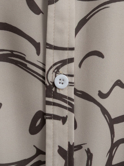 Alphonso® | Smiley Print Button Up Shirt