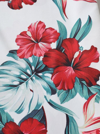 Aran® | Tropical Floral Print Button Up Shirt