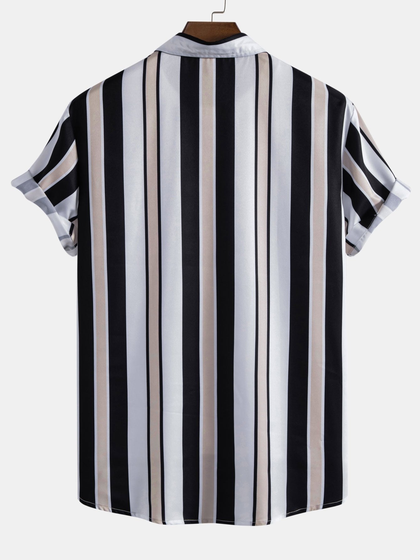 Anfernee® | Stripe Print Button Up Shirt