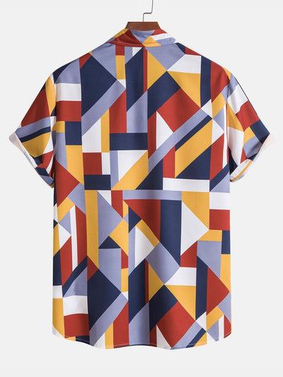 Rafael® | Geometric Print Button Up Shirt