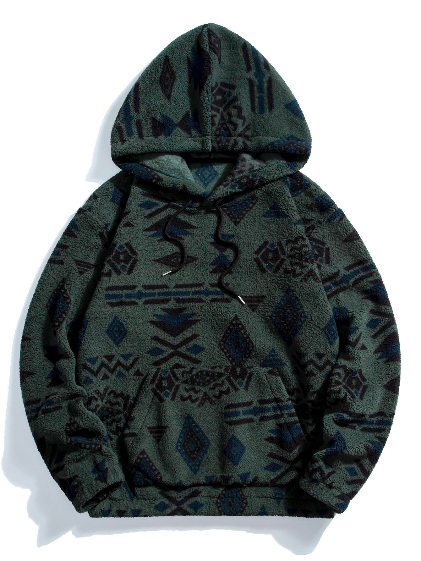 Frederick | Aztec Print Teddy Hoodie