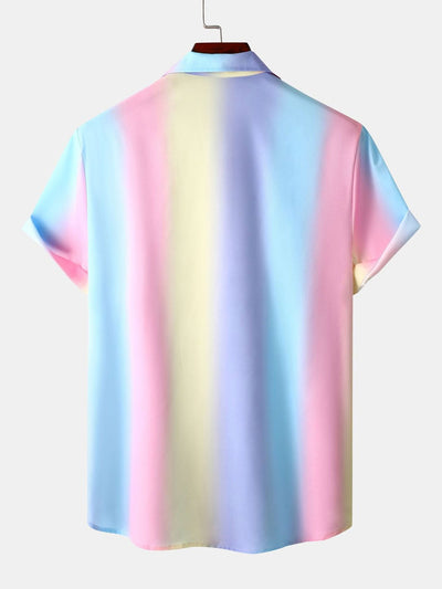 Otoniel® | Ombre Print Cuban Shirt & Swim Shorts