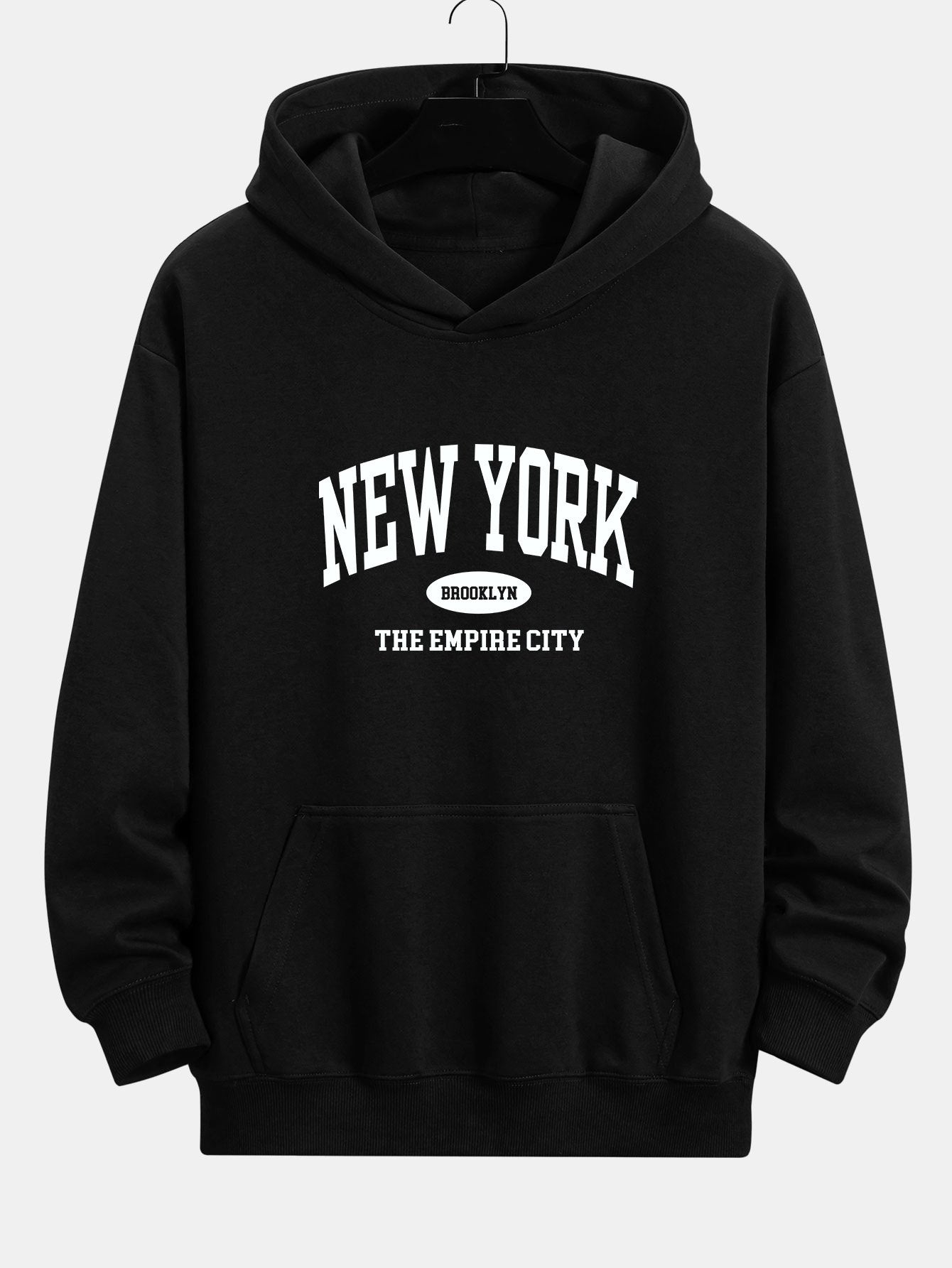 Arthur | New York Slogan Print Relax Fit Hoodie