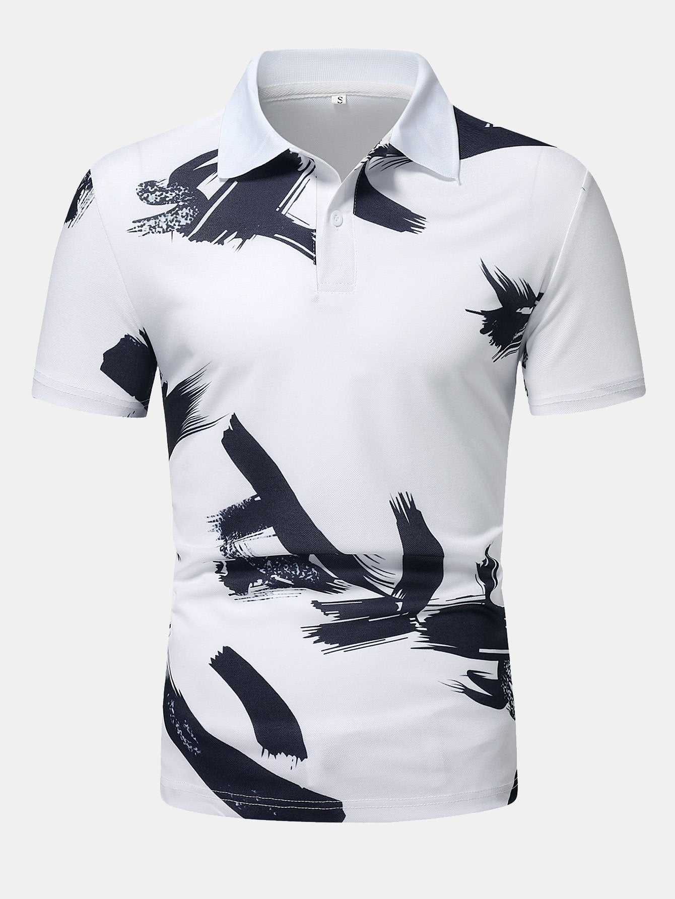 Arlo | Brushstroke Print Polo Shirt