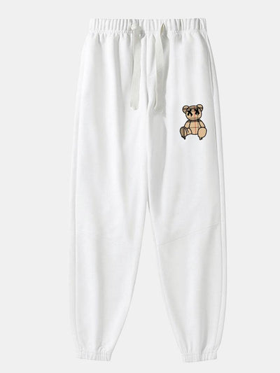 Baldovino® | Plaid Pattern Dissolving Bear Print Cotton Blend Jogger Pants