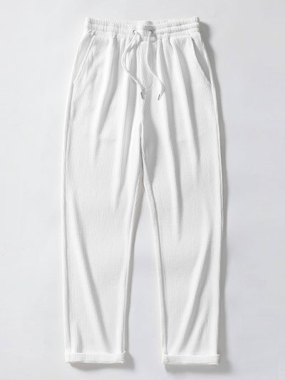 Aeolus® | Muscle Fit Ribbed Arc Hem T-Shirt & Straight Leg Ribbed Pants