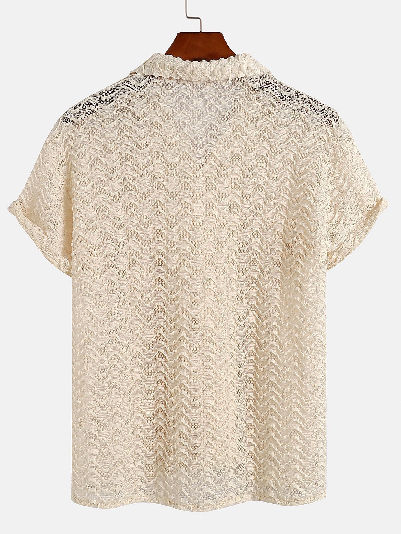 Arvel® | Wavy Jacquard Textured Cuban Shirt