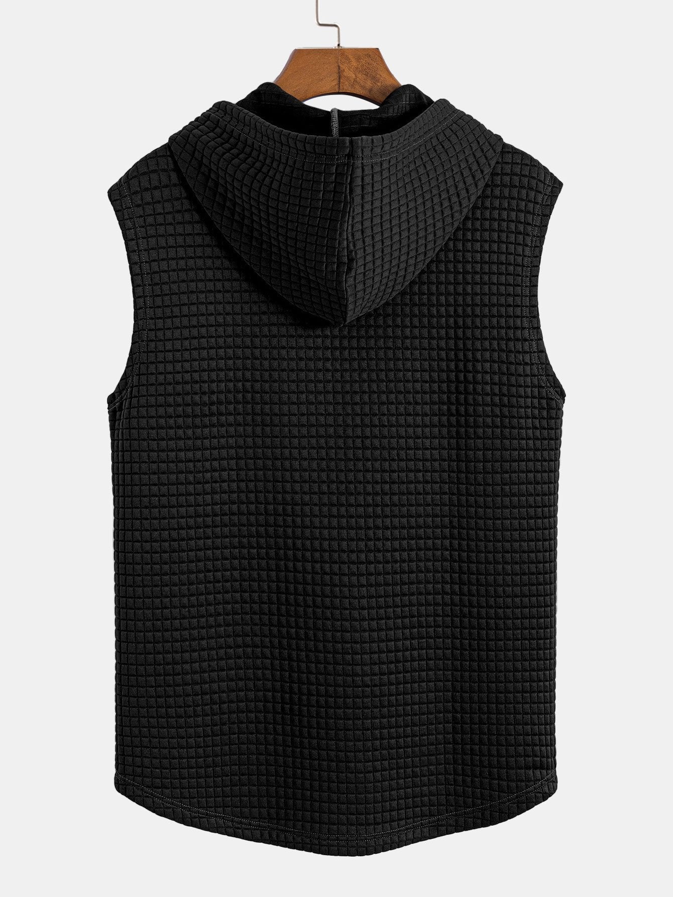Terence® | Sleeveless Waffle Hooded Vest