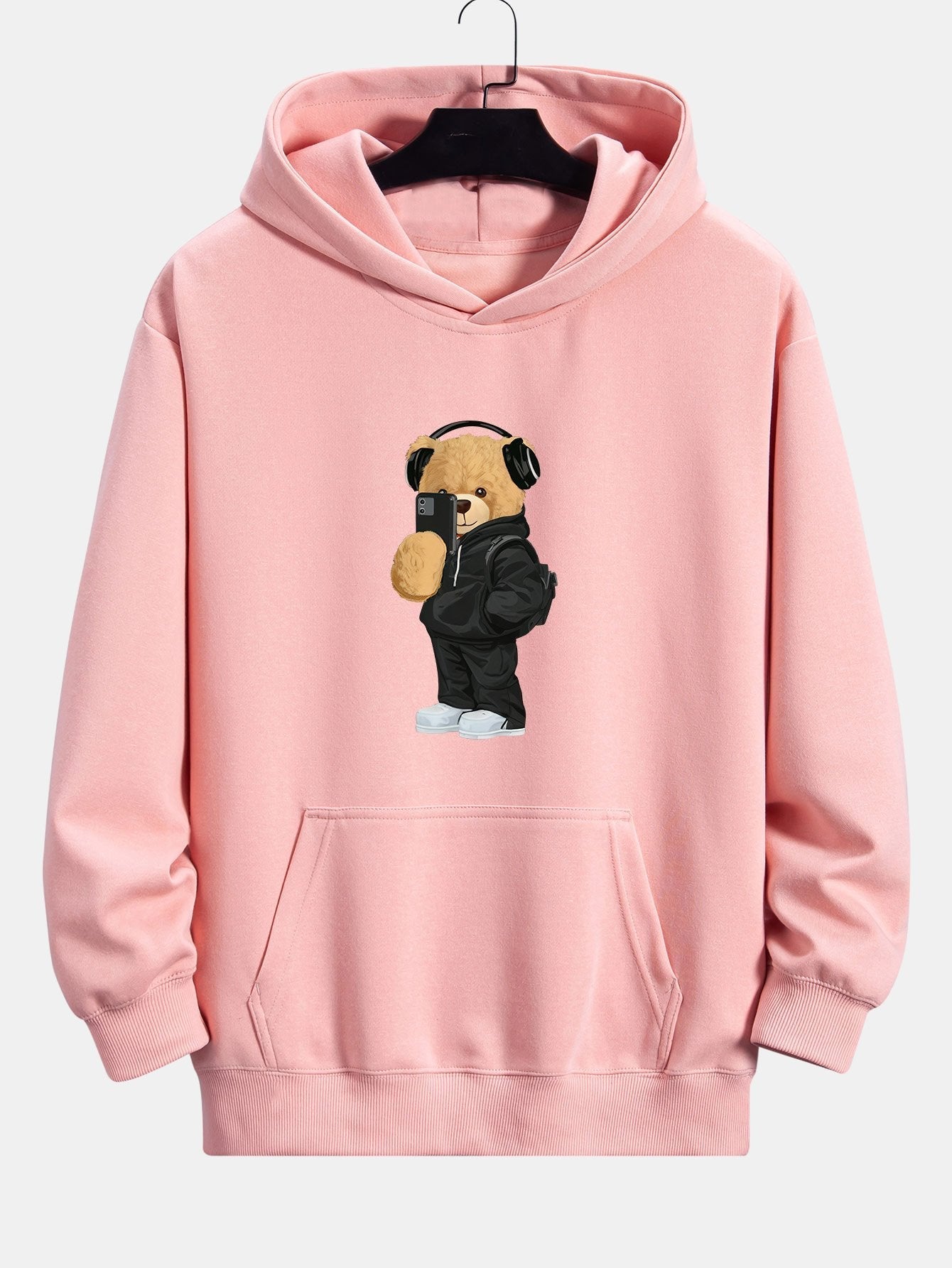 Henry | Fashion Bear Taking Photo Print Relax Fit Hoodie