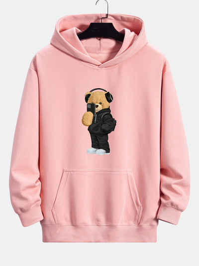 Henry | Fashion Bear Taking Photo Print Relax Fit Hoodie