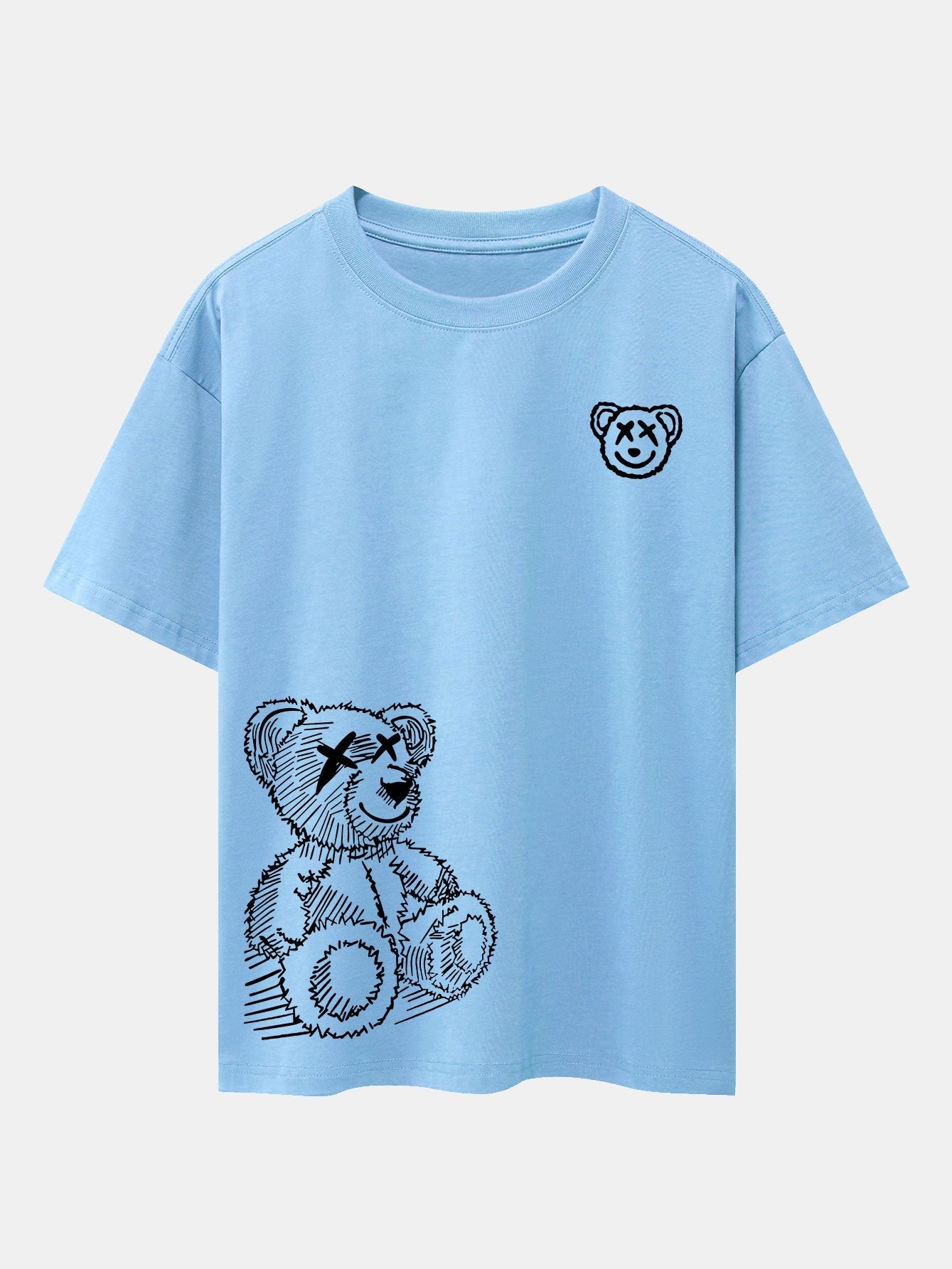Héctor® | Cartoon Bear Print Drop Shoulder Oversize T-Shirt