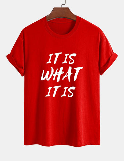 Ulrico® | It Is What It Is Print Cotton T-Shirt
