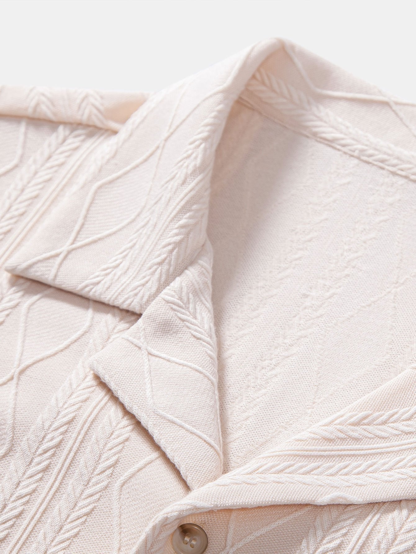 Ysidro® | Knitted Geometric Rhombus Jacquard Cuban Shirt