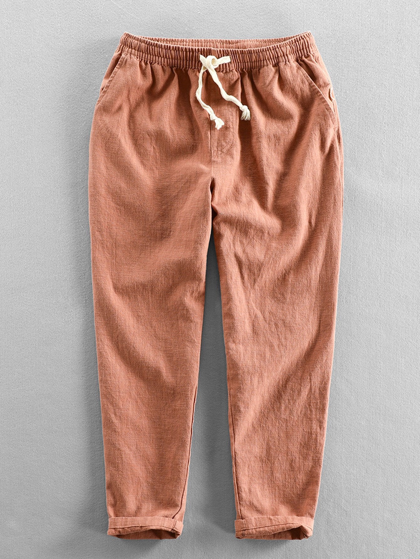 René® | Linen And Cotton Mix Ankle-Length Trousers