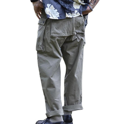 Men's Vinelti-pocket Straight-Leg Loose Cotn Cargo Trosers