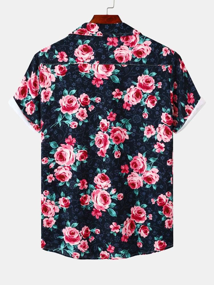 Arlow® | Rose Print Revere Shirt