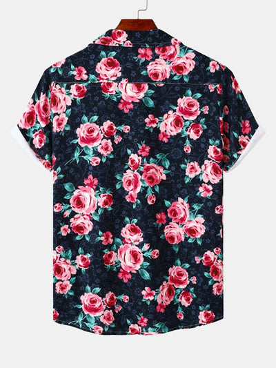 Arlow® | Rose Print Revere Shirt