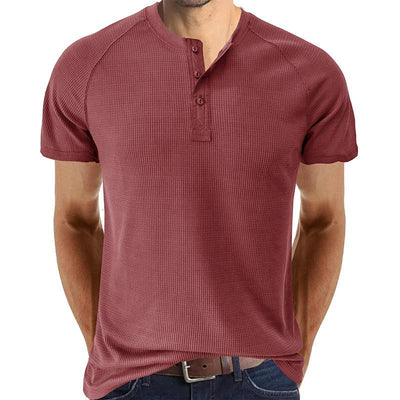 Men's gh Gy Short Sleeve Henley T-Shirt