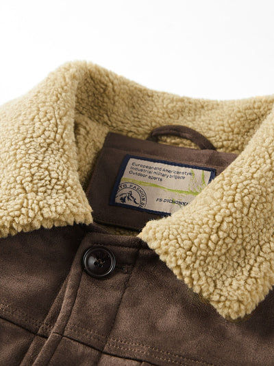 Gustavo | Teddy Lined Faux Suede Jacket