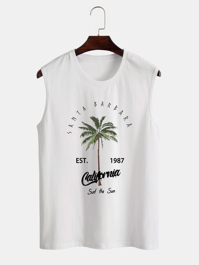 Emiliano® | Palm Tree Print Tank Top & Swim Shorts