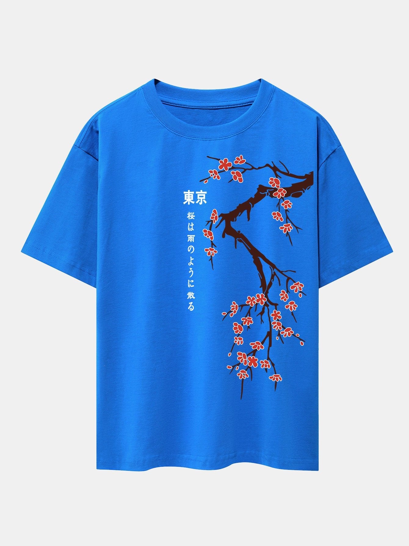 Ken® | Tokyo Japanese Cherry Blossoms Print Drop Shoulder Oversize T-Shirt