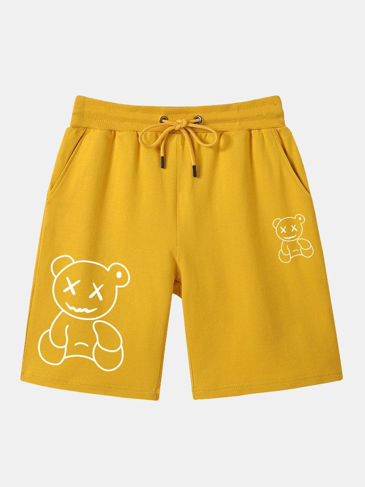 Hermenegildo® | Line Shaped Bear Print Shorts