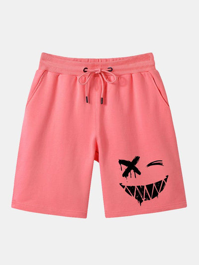 Gualterio® | Dissolved Smiley Face Print Man Mid Length Shorts