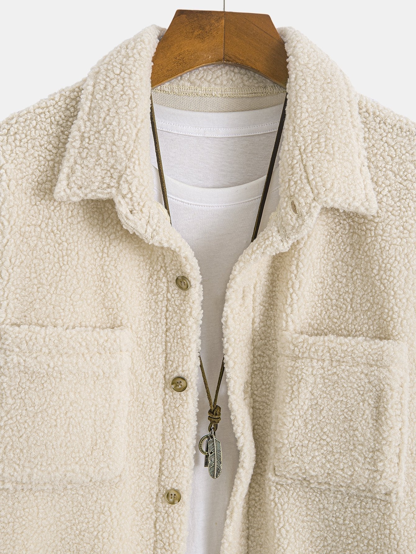 Manuel® | Teddy Fleece Button Up Shirt