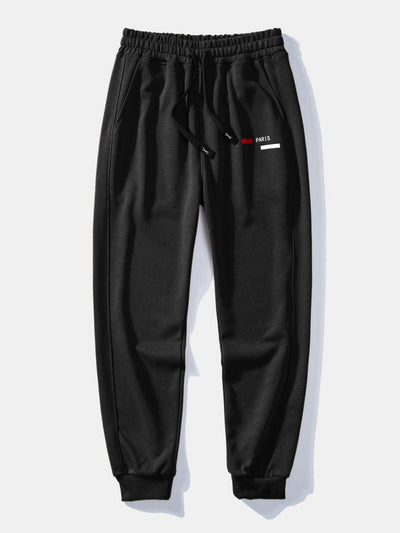 Aziz® | Paris Stripe Print Jogging Pants