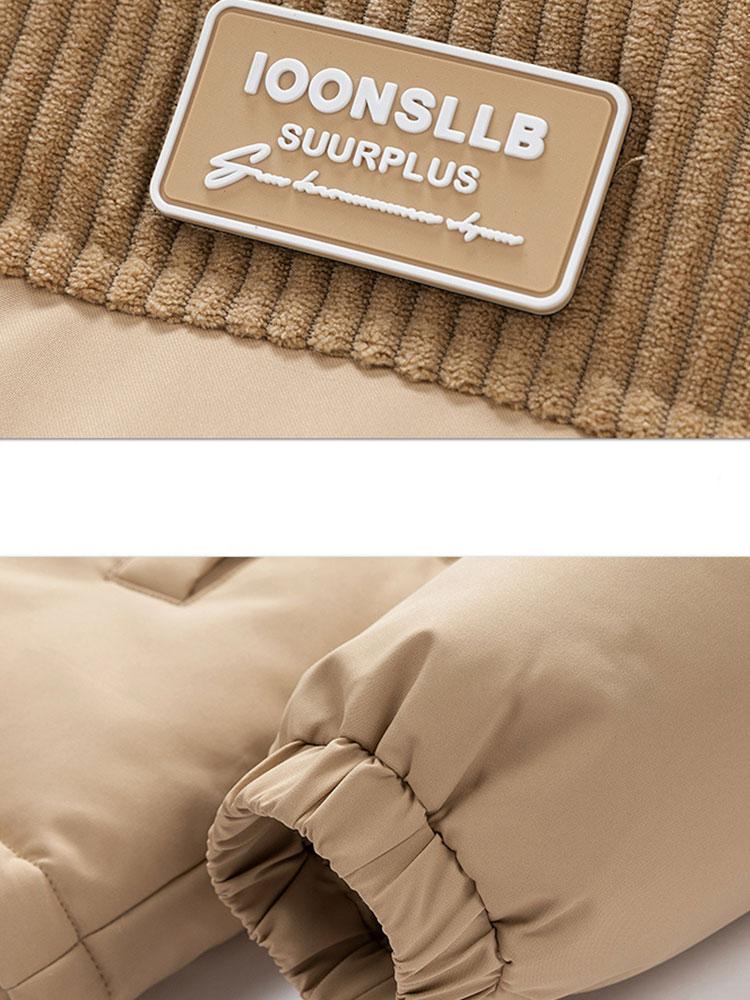 Alonso | Corduroy Panel Puffer Coat