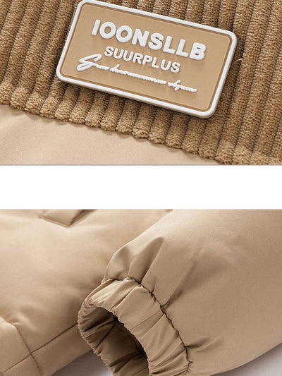 Alonso | Corduroy Panel Puffer Coat