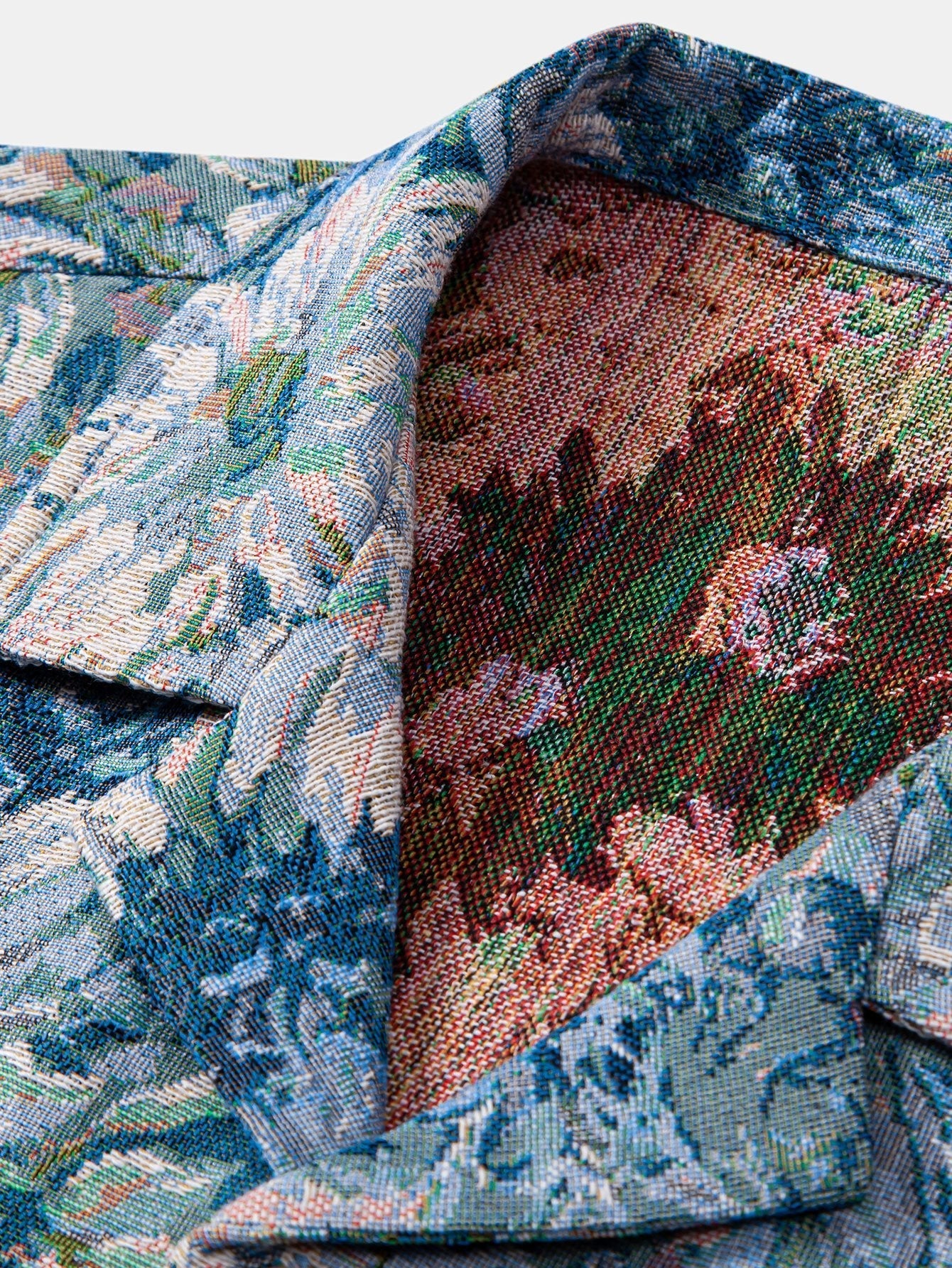 Adeimantos® | Painted Floral Jacquard Cuban Shirt & Shorts