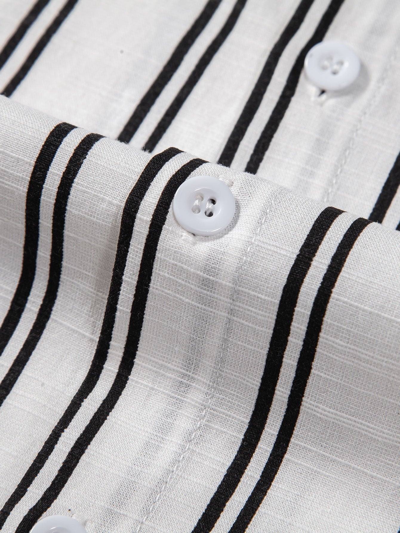 Javier® | Linen Look Striped Button Up Shirt