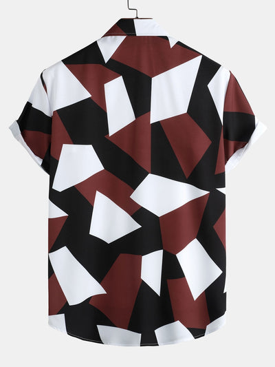 Amner® | Geometry Print Button Up Shirt