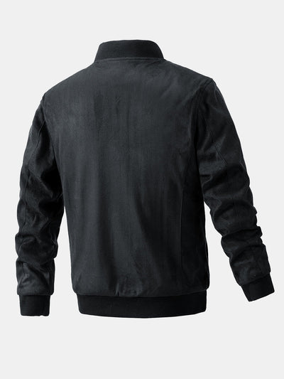Fletcher | Suede Bomber Jacket With Quilted Liner
