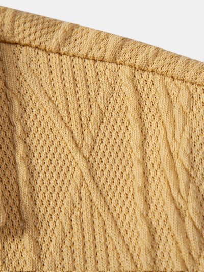 Akim® | Knitted Geometric Textured Cuban Shirt