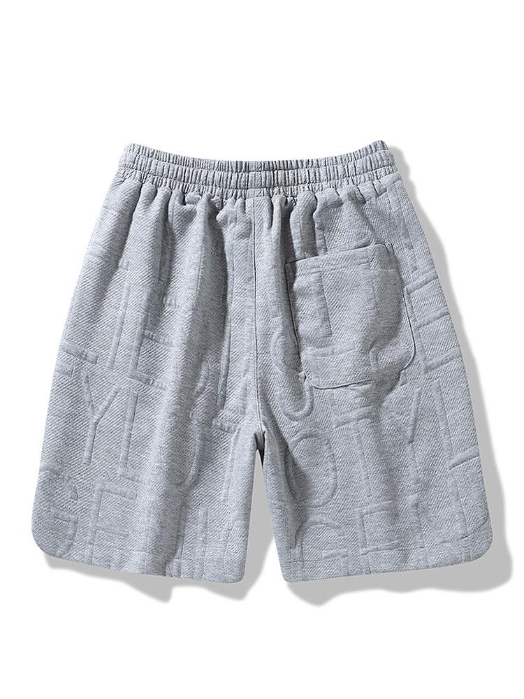 Avelino® | Letter Jacquard Warm Up Shorts