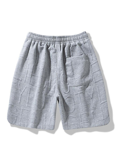 Avelino® | Letter Jacquard Warm Up Shorts