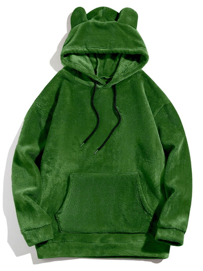 Brian | Relax Fit Teddy Fleece Hoodie With Ears