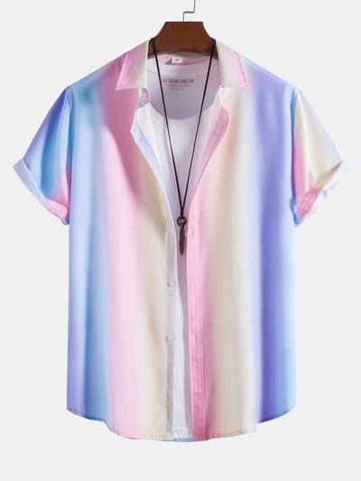 Alireza® | Gradient Color Print Shirt