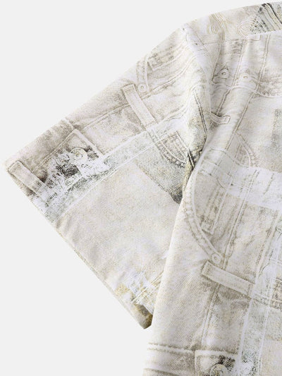 Allen® | Vintage Denim Print Shirt