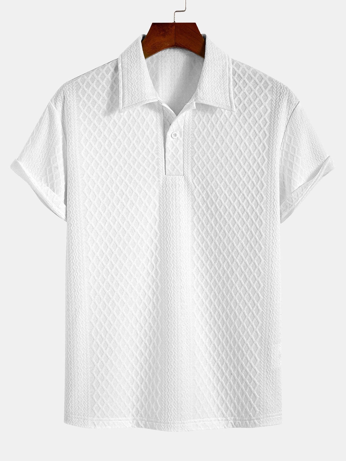 Julian | Rhombus Geometric Jacquard Polo